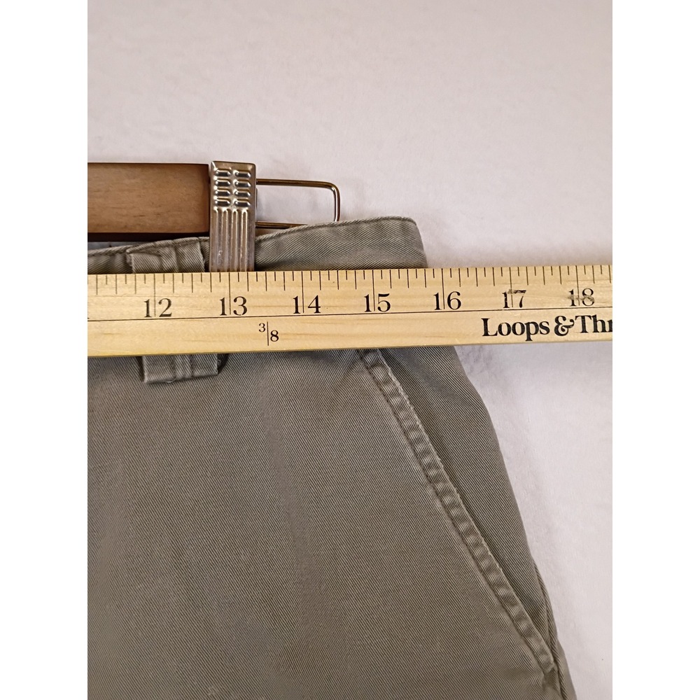 Classic Minimalist Calvin Klein Jeans Womens 10 Olive Green Cotton Chino Shorts - Picture 6 of 7
